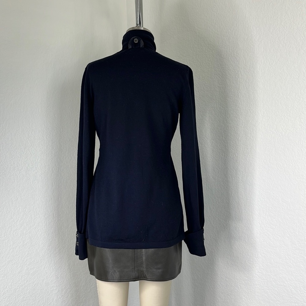 Burberry Merino Knit Piped Nova Check Turtleneck Sweater - Picture 6 of 12